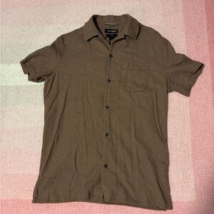 Treasure & Bond Casual Brown Button Down Shirt